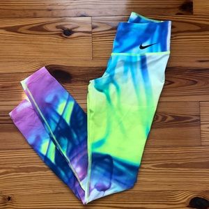 Nike Dri-Fit full length tie dye workout pants